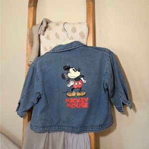 Disney Kids Mickey Mouse Blue Denim Jacket Size 4-5 years